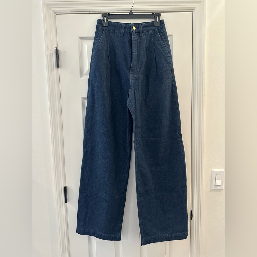 Triarchy High Waisted Pleated Trouser Jeans Pants Size 26 - Picture 6 of 14